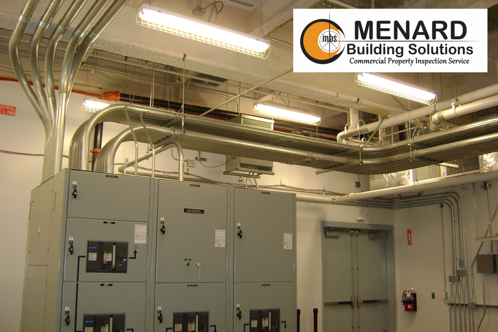 Commercial electrical room inspected by Menard Building Solutions in Southwest Florida