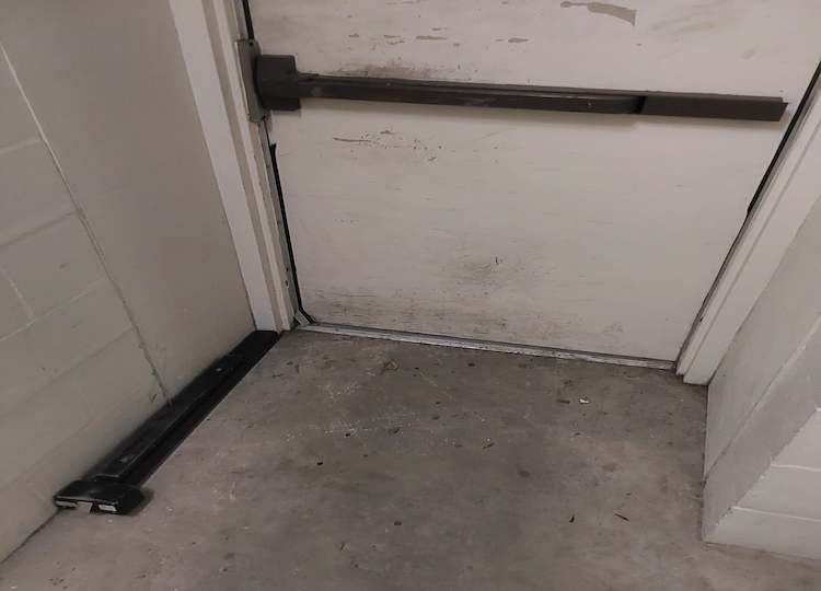 Commercial emergency exit door and egress hardware inspection in Arcadia, Florida